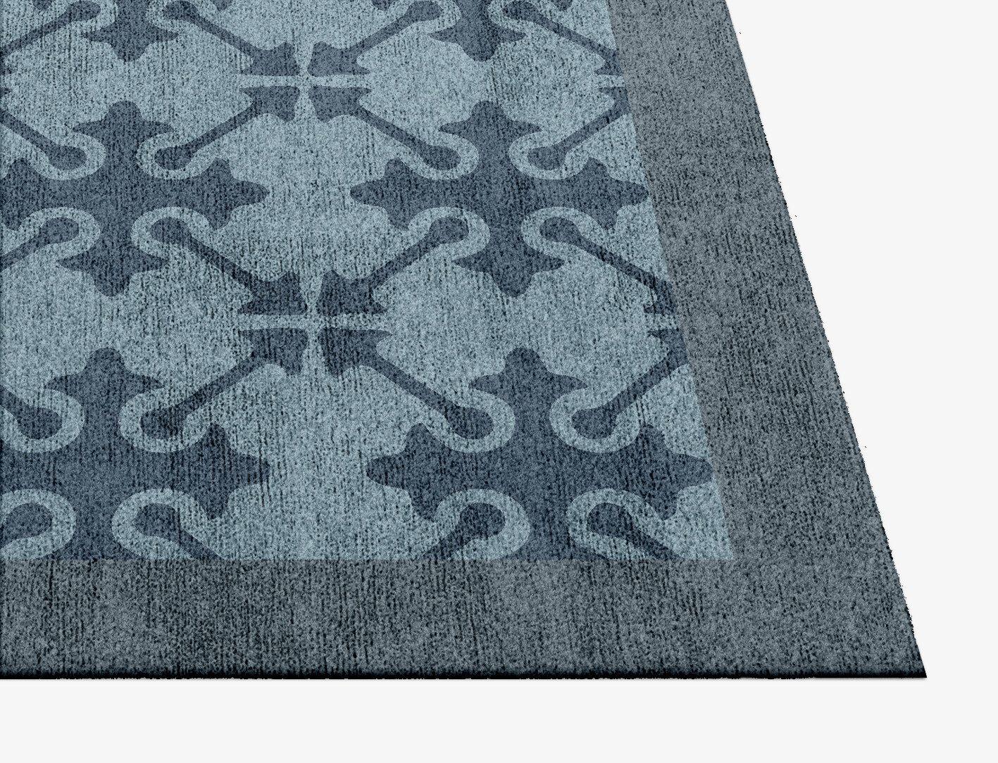 Puzzle Geometric Square Hand Knotted Bamboo Silk Custom Rug by Rug Artisan