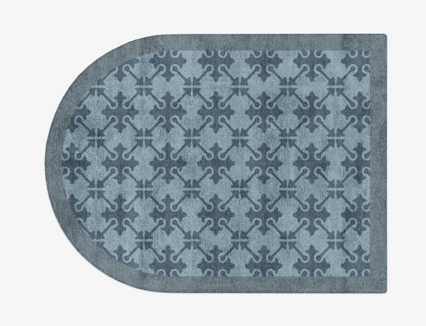 Puzzle Geometric Arch Hand Tufted Bamboo Silk Custom Rug by Rug Artisan