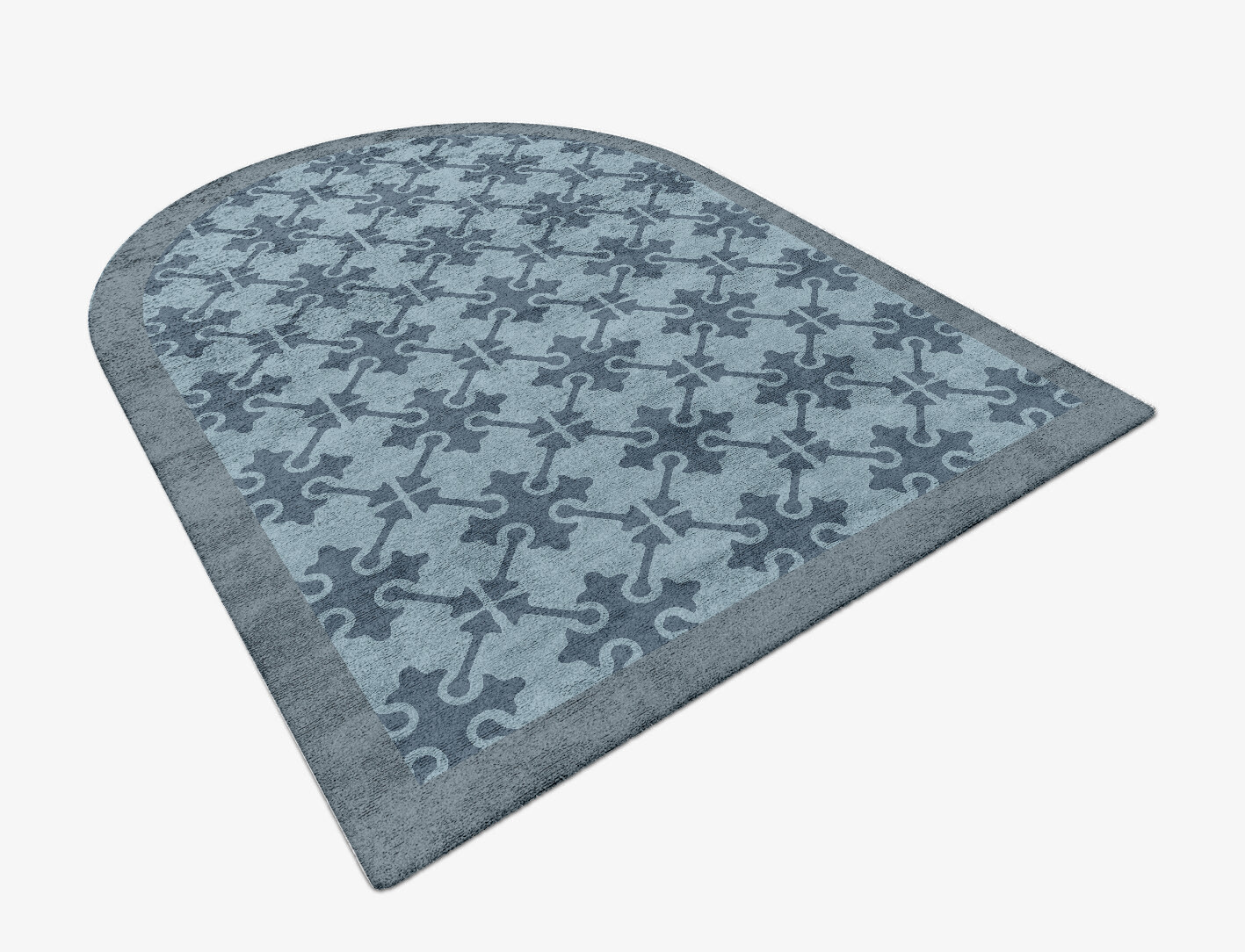 Puzzle Geometric Arch Hand Tufted Bamboo Silk Custom Rug by Rug Artisan