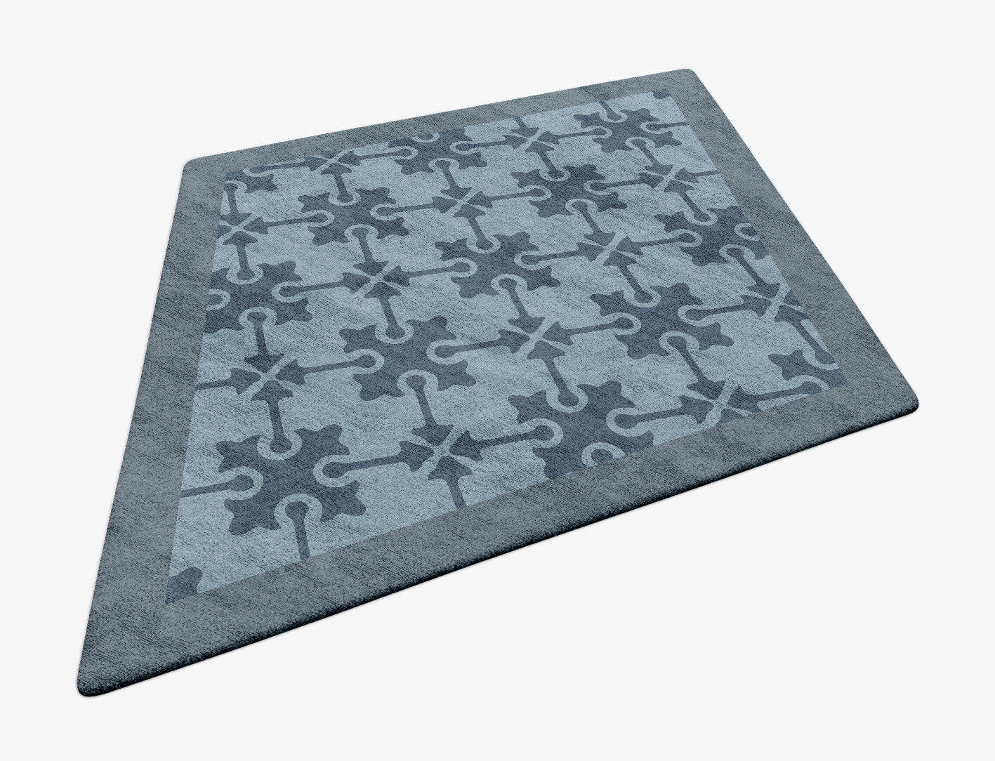 Puzzle Geometric Diamond Hand Tufted Bamboo Silk Custom Rug by Rug Artisan