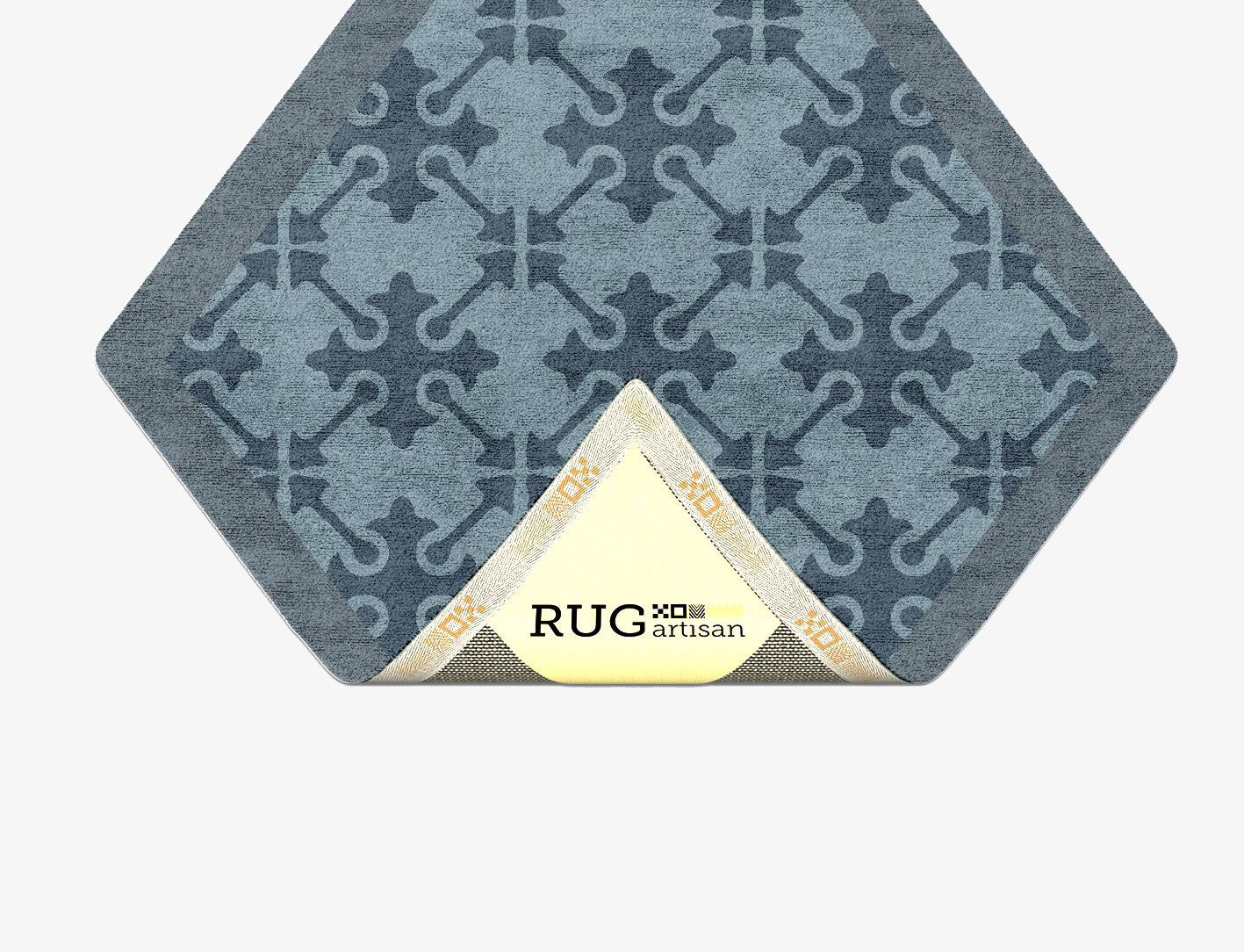 Puzzle Geometric Diamond Hand Tufted Bamboo Silk Custom Rug by Rug Artisan