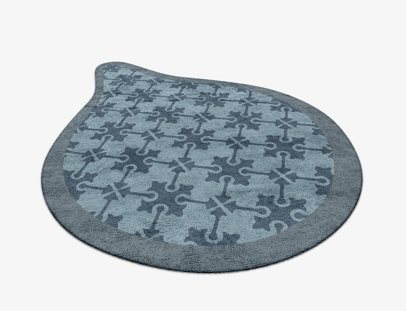 Puzzle Geometric Drop Hand Tufted Bamboo Silk Custom Rug by Rug Artisan