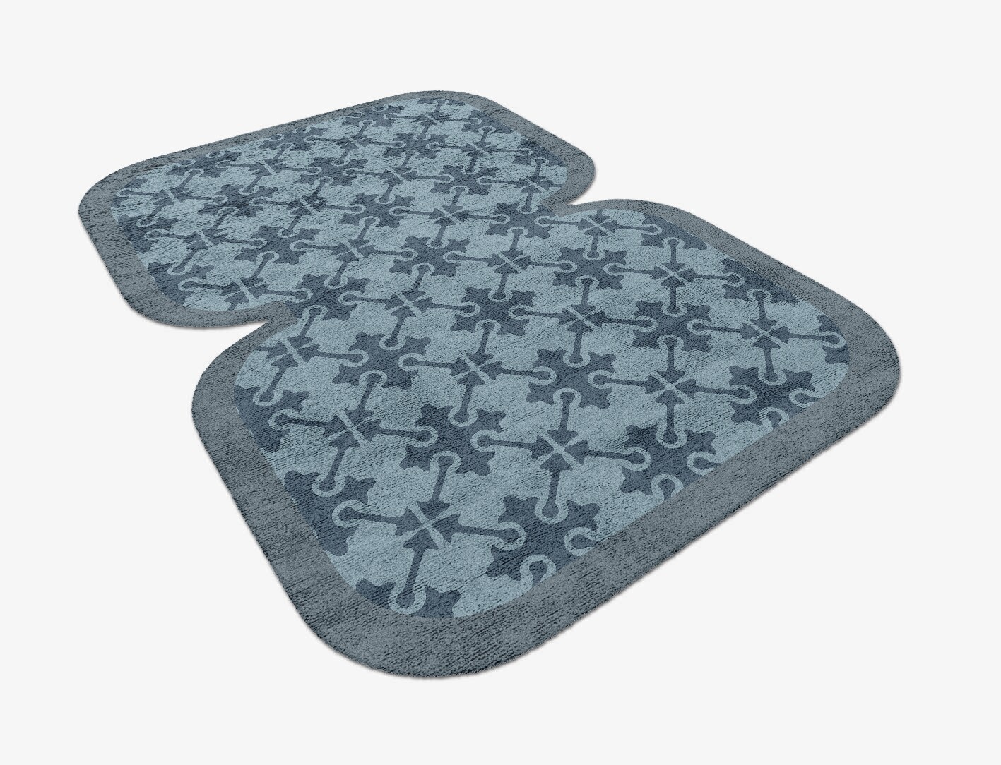 Puzzle Geometric Eight Hand Tufted Bamboo Silk Custom Rug by Rug Artisan