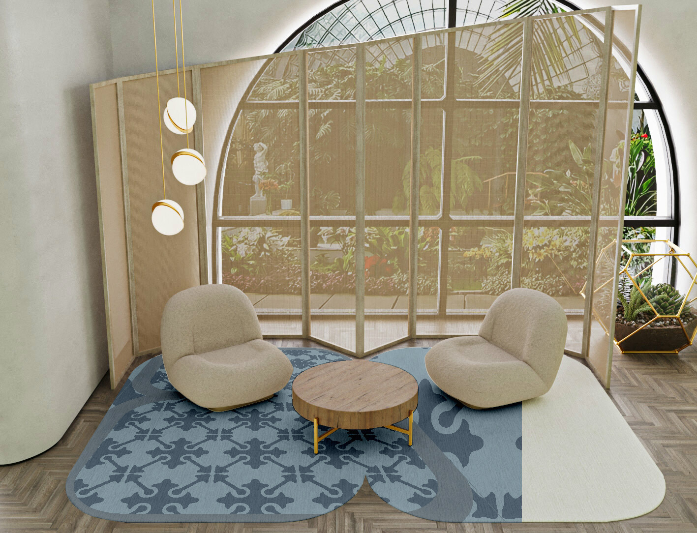 Puzzle Geometric Eight Hand Tufted Pure Wool Custom Rug by Rug Artisan