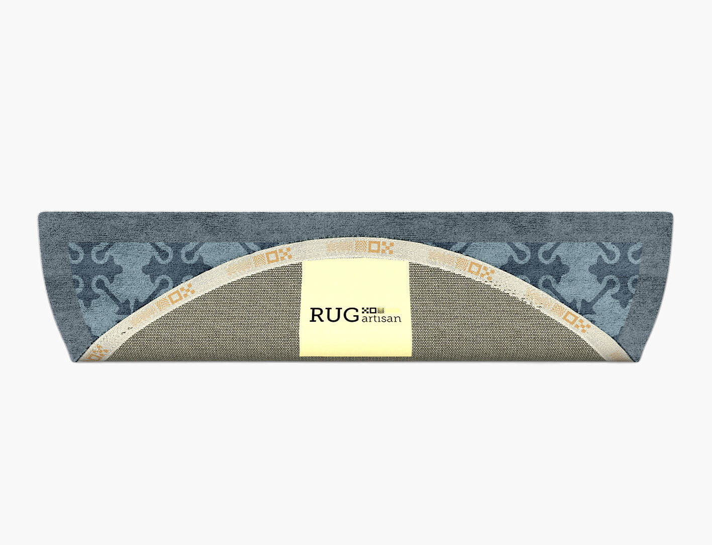 Puzzle Geometric Halfmoon Hand Tufted Bamboo Silk Custom Rug by Rug Artisan