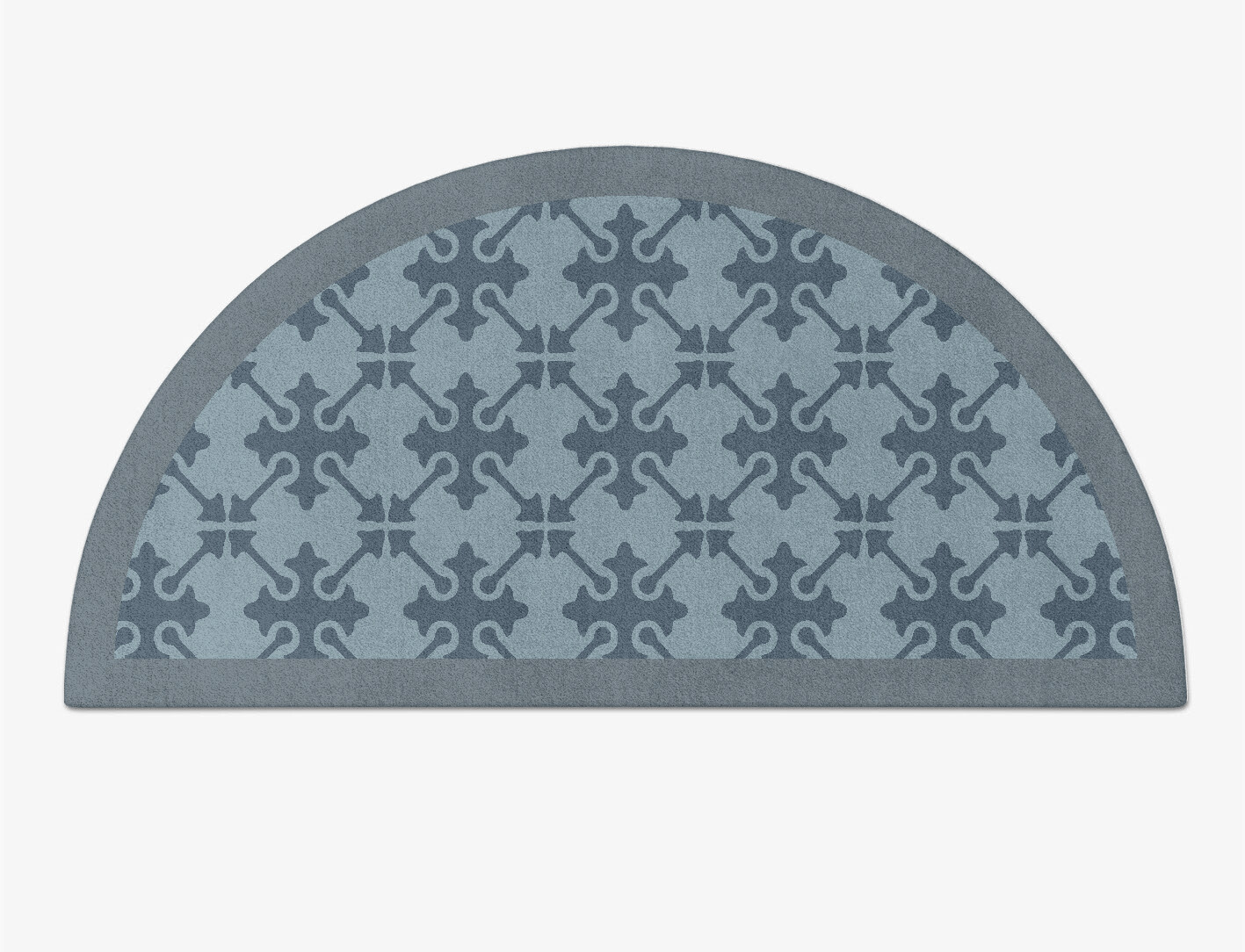 Puzzle Geometric Halfmoon Hand Tufted Pure Wool Custom Rug by Rug Artisan