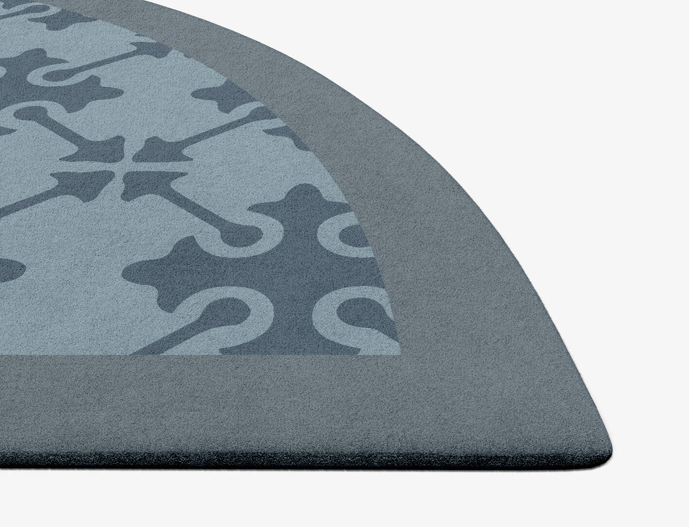 Puzzle Geometric Halfmoon Hand Tufted Pure Wool Custom Rug by Rug Artisan