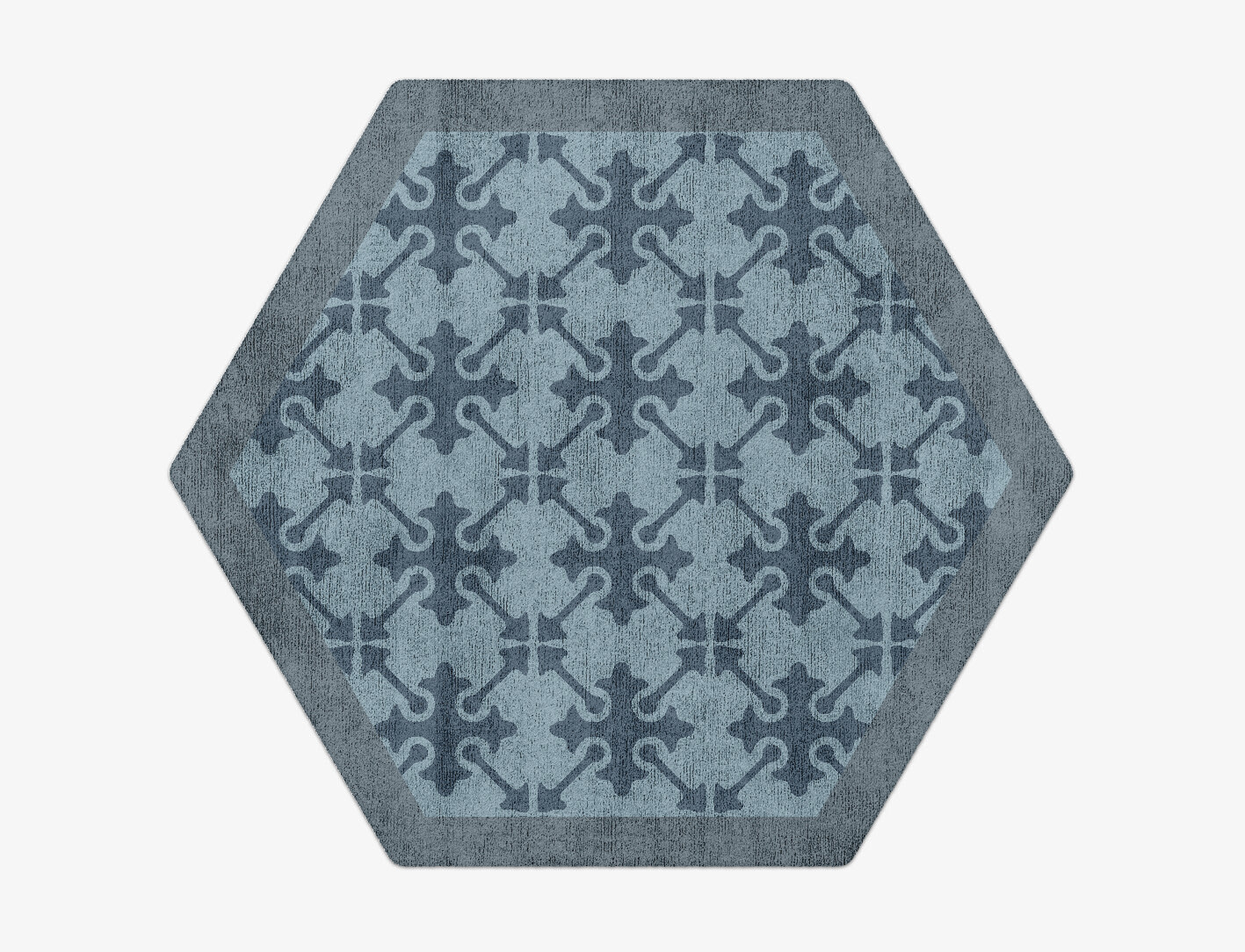 Puzzle Geometric Hexagon Hand Tufted Bamboo Silk Custom Rug by Rug Artisan