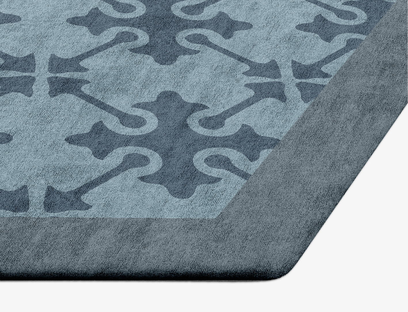 Puzzle Geometric Hexagon Hand Tufted Bamboo Silk Custom Rug by Rug Artisan