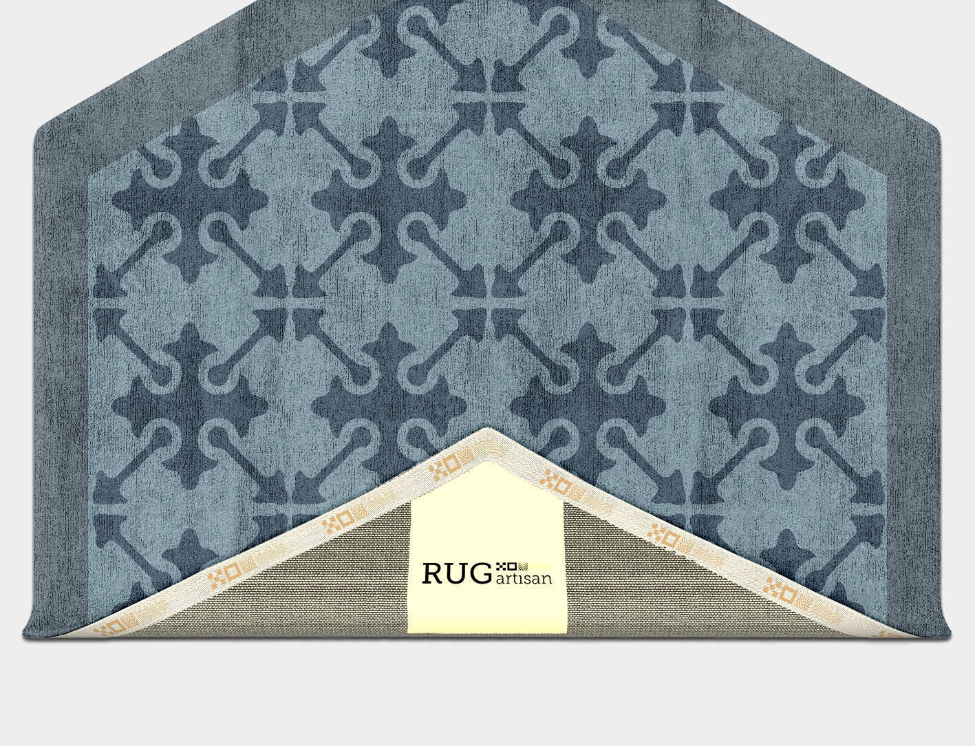 Puzzle Geometric Hexagon Hand Tufted Bamboo Silk Custom Rug by Rug Artisan