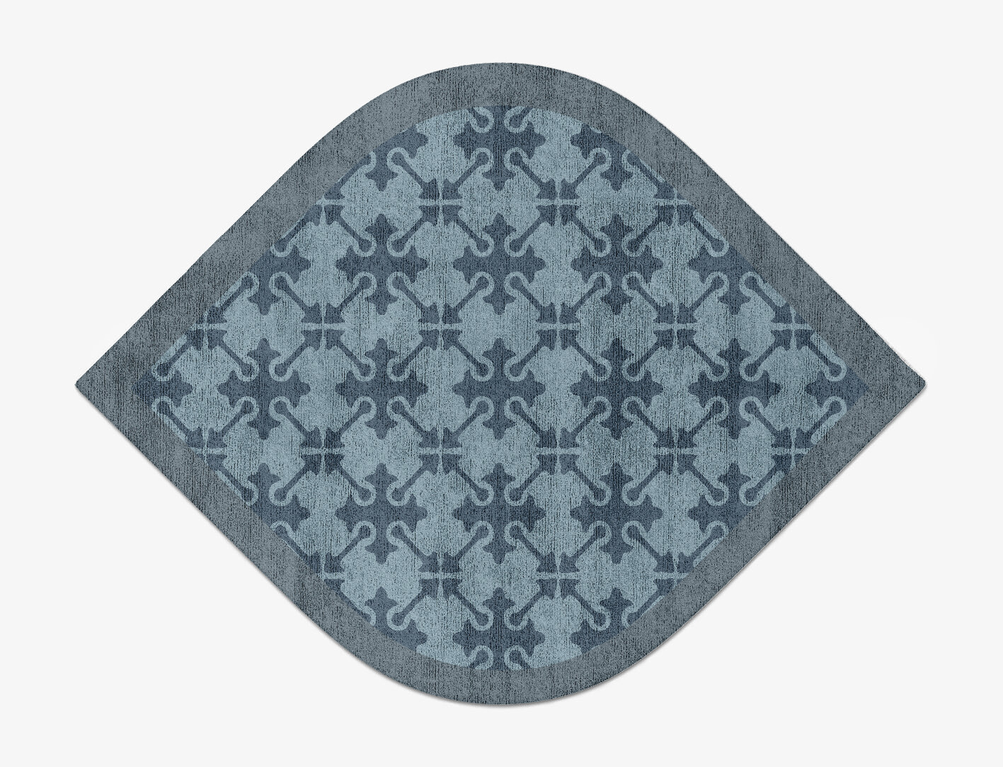 Puzzle Geometric Ogee Hand Tufted Bamboo Silk Custom Rug by Rug Artisan