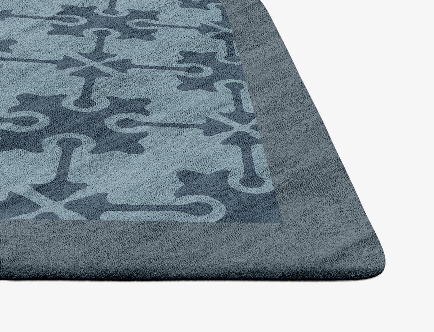 Puzzle Geometric Ogee Hand Tufted Bamboo Silk Custom Rug by Rug Artisan