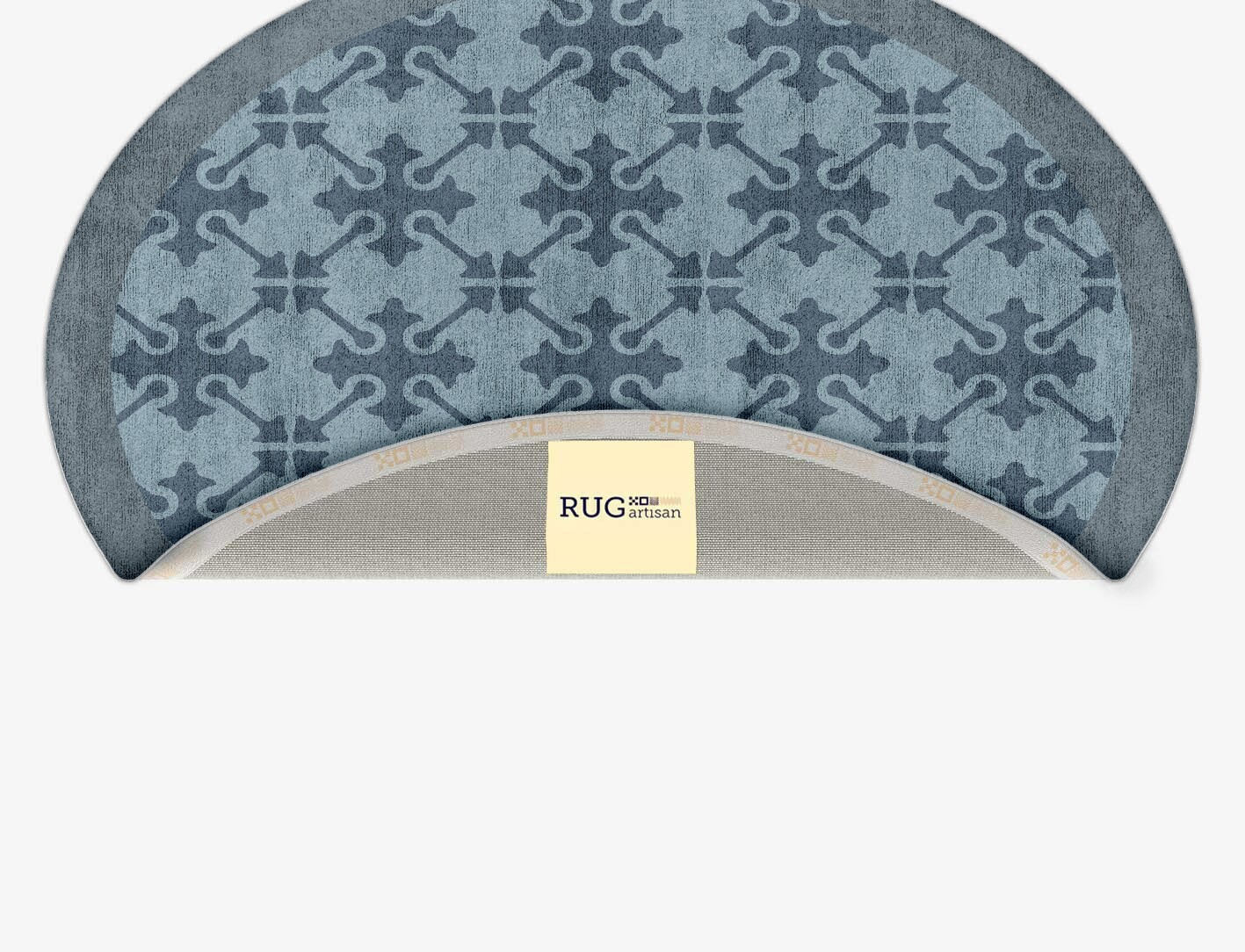 Puzzle Geometric Oval Hand Tufted Bamboo Silk Custom Rug by Rug Artisan
