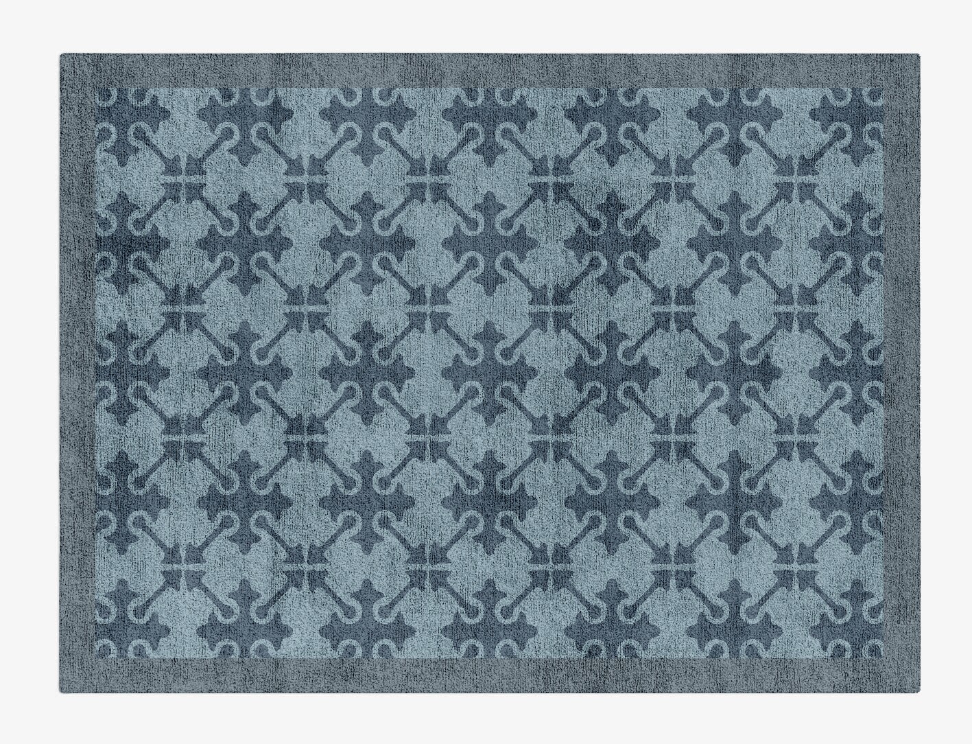 Puzzle Geometric Rectangle Hand Tufted Bamboo Silk Custom Rug by Rug Artisan