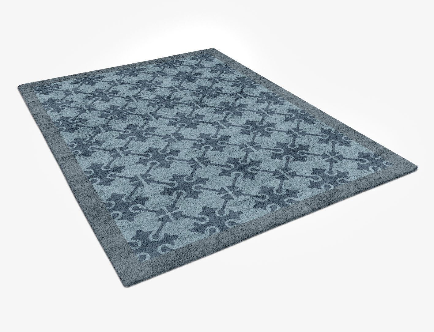 Puzzle Geometric Rectangle Hand Tufted Bamboo Silk Custom Rug by Rug Artisan