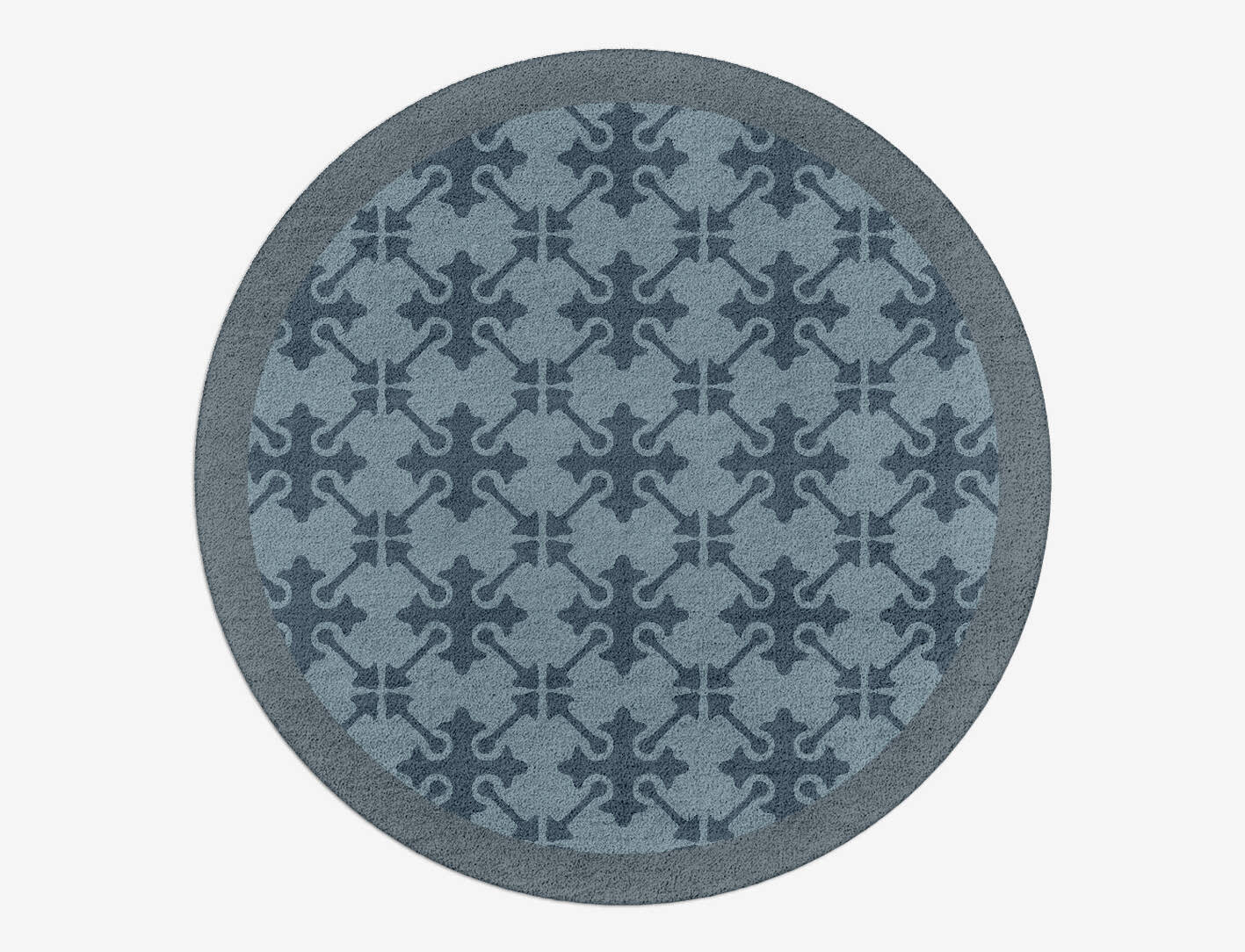 Puzzle Geometric Round Hand Tufted Pure Wool Custom Rug by Rug Artisan