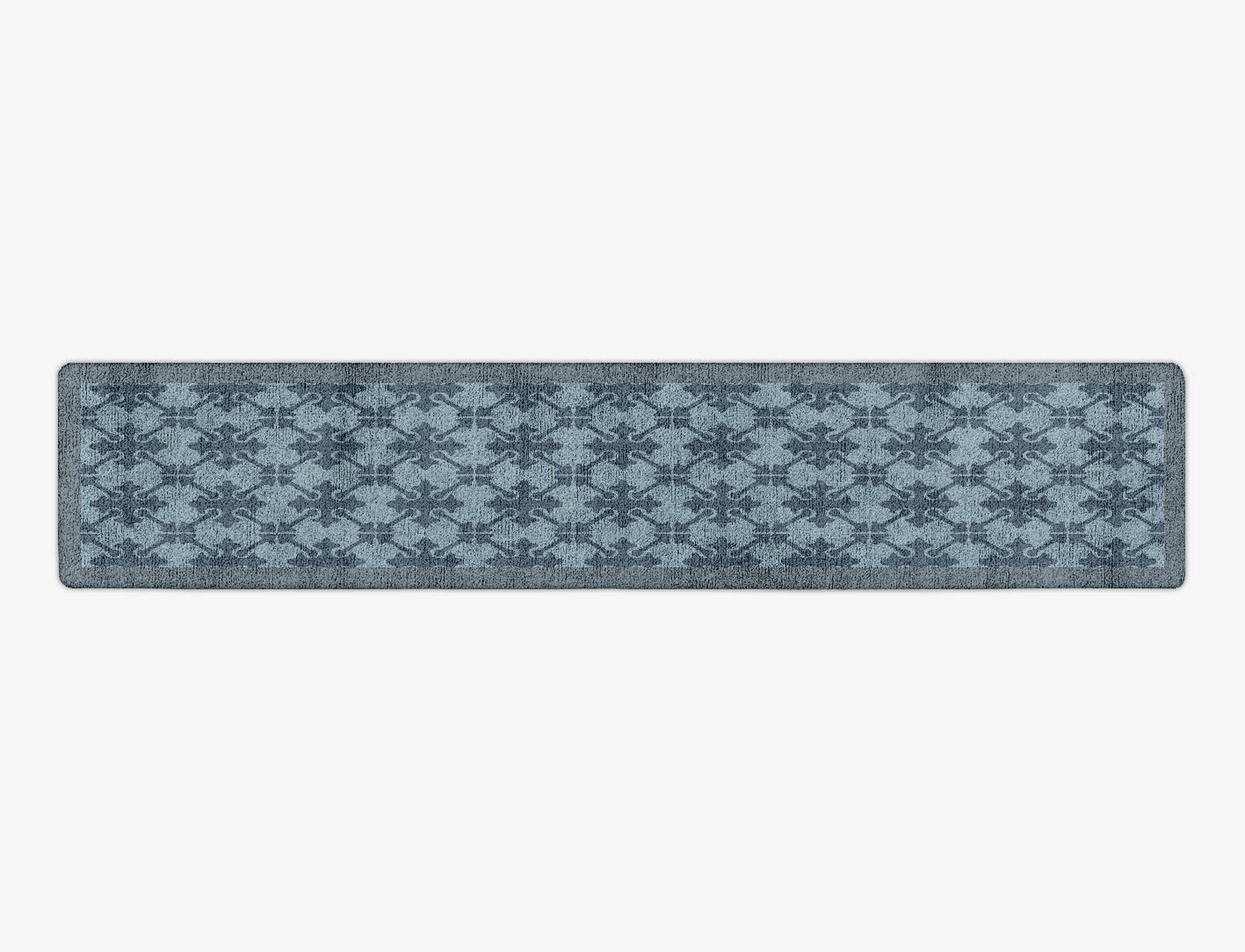 Puzzle Geometric Runner Hand Tufted Bamboo Silk Custom Rug by Rug Artisan