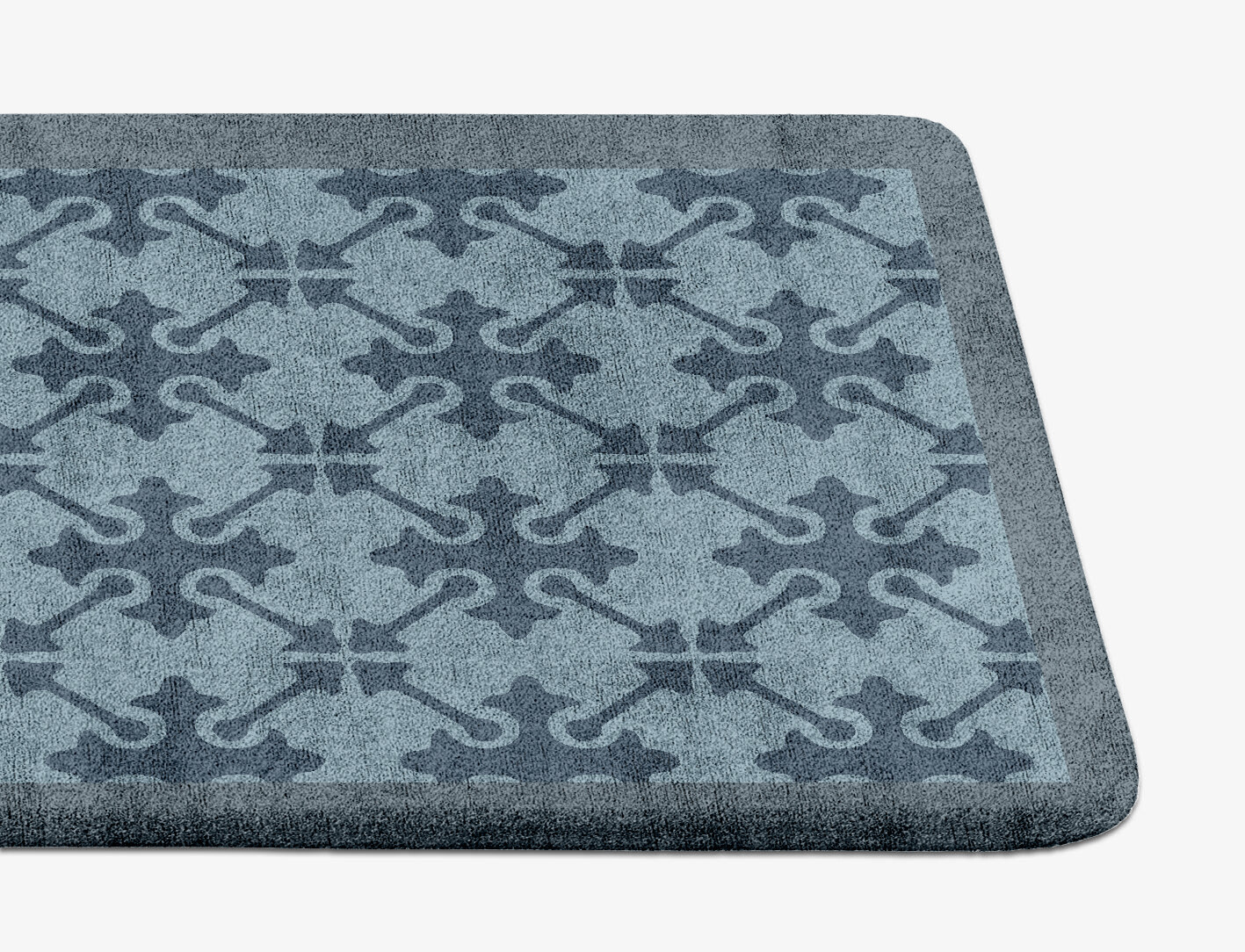 Puzzle Geometric Runner Hand Tufted Bamboo Silk Custom Rug by Rug Artisan