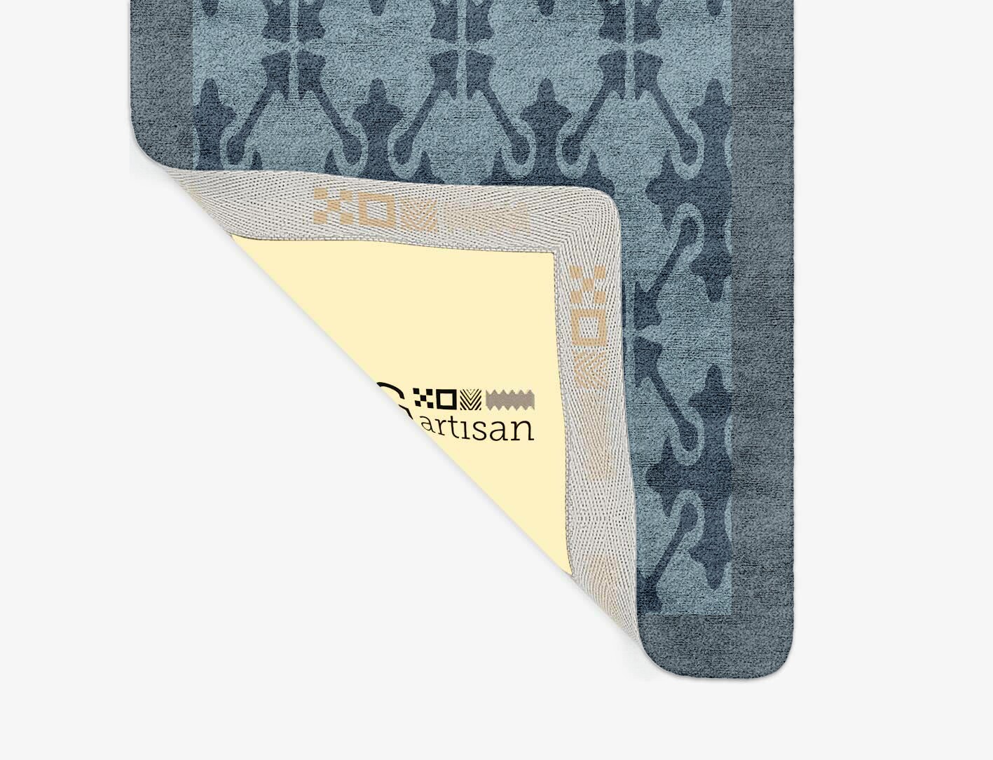 Puzzle Geometric Runner Hand Tufted Bamboo Silk Custom Rug by Rug Artisan