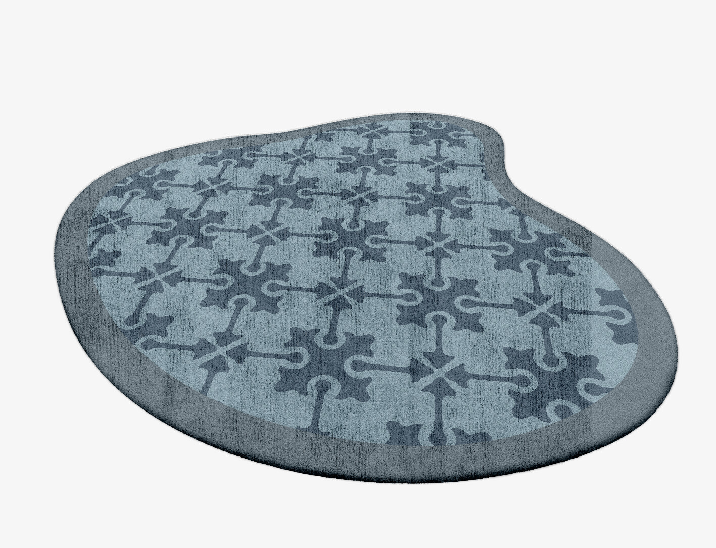 Puzzle Geometric Splash Hand Tufted Bamboo Silk Custom Rug by Rug Artisan