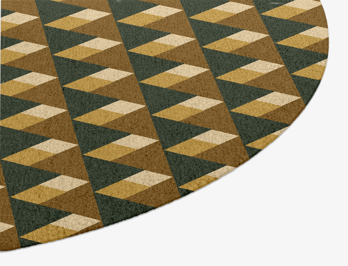 Pyramid Train Geometric Oval Hand Knotted Tibetan Wool Custom Rug by Rug Artisan