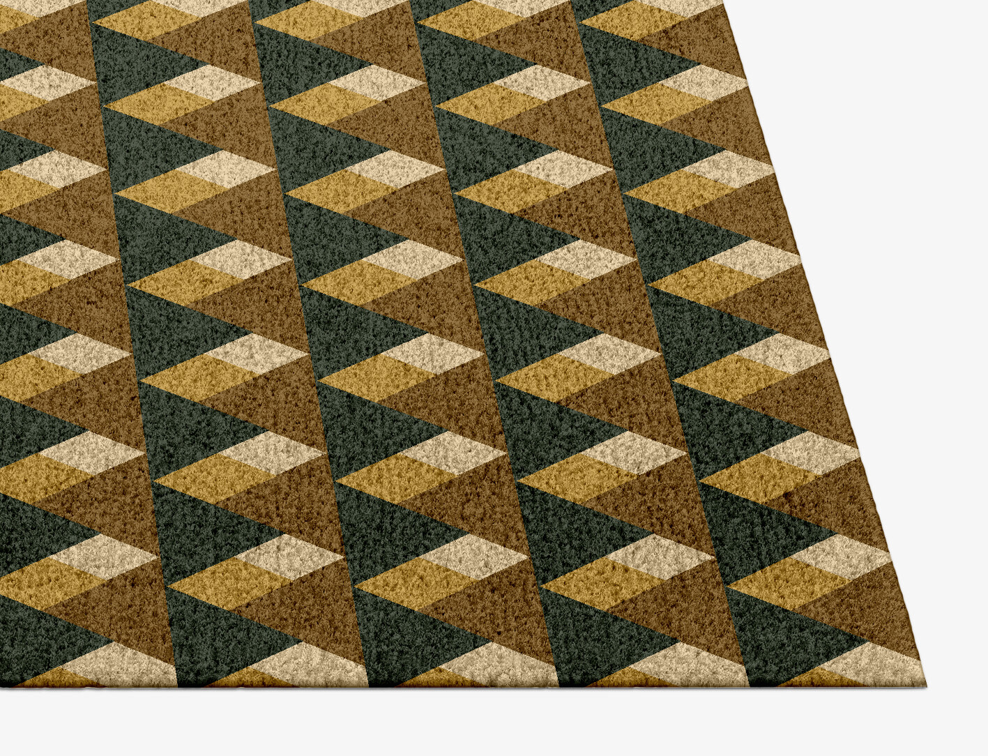 Pyramid Train Geometric Rectangle Hand Knotted Tibetan Wool Custom Rug by Rug Artisan
