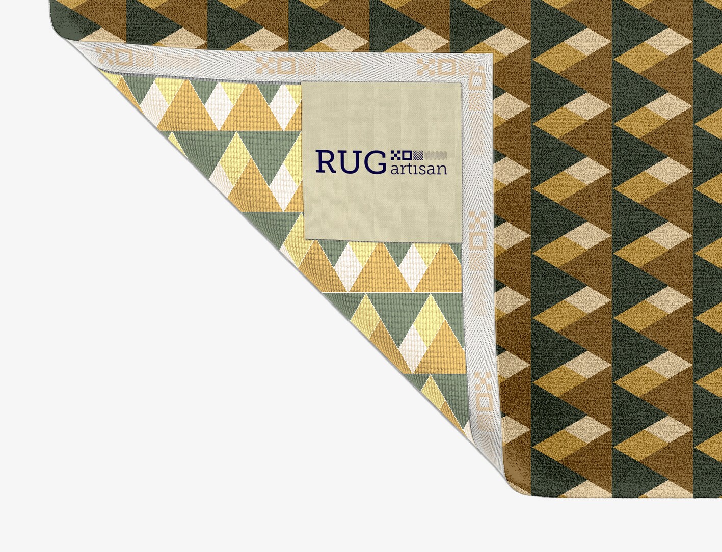 Pyramid Train Geometric Rectangle Hand Knotted Tibetan Wool Custom Rug by Rug Artisan