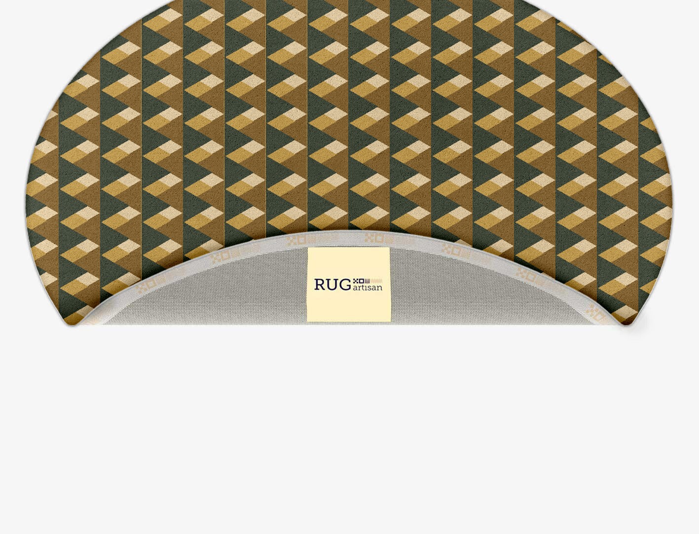 Pyramid Train Geometric Oval Hand Tufted Pure Wool Custom Rug by Rug Artisan