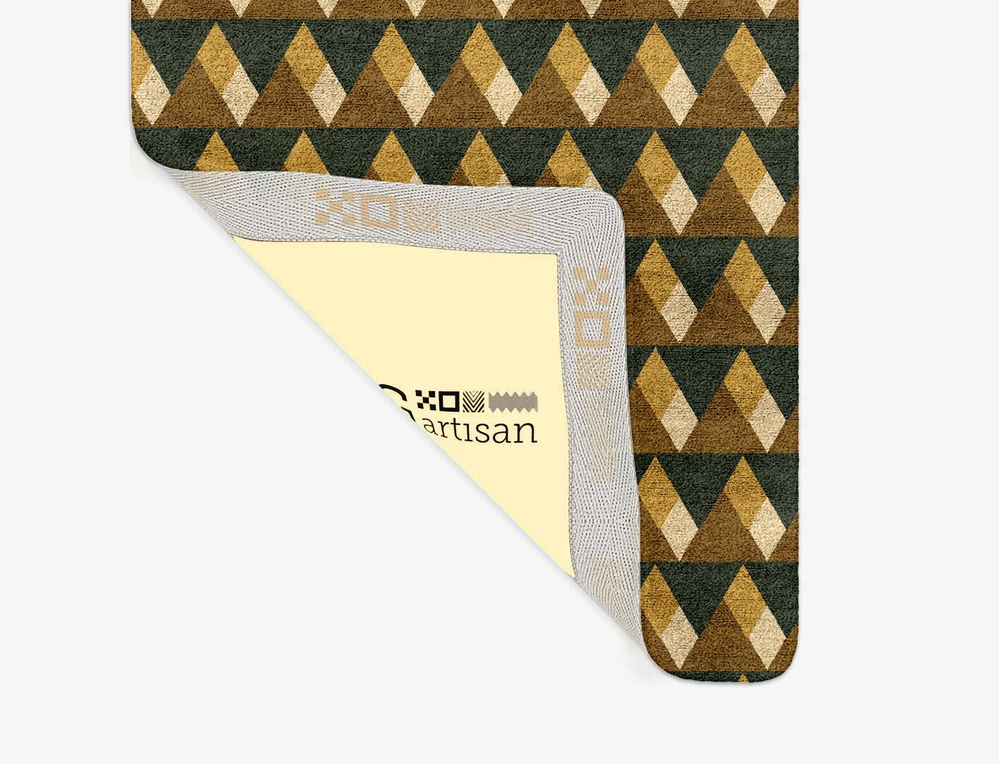 Pyramid Train Modern Geometrics Runner Hand Tufted Bamboo Silk Custom Rug by Rug Artisan