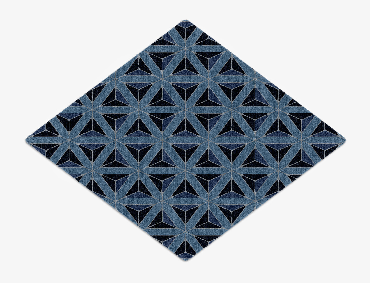 Pyramids Geometric Diamond Hand Knotted Tibetan Wool Custom Rug by Rug Artisan