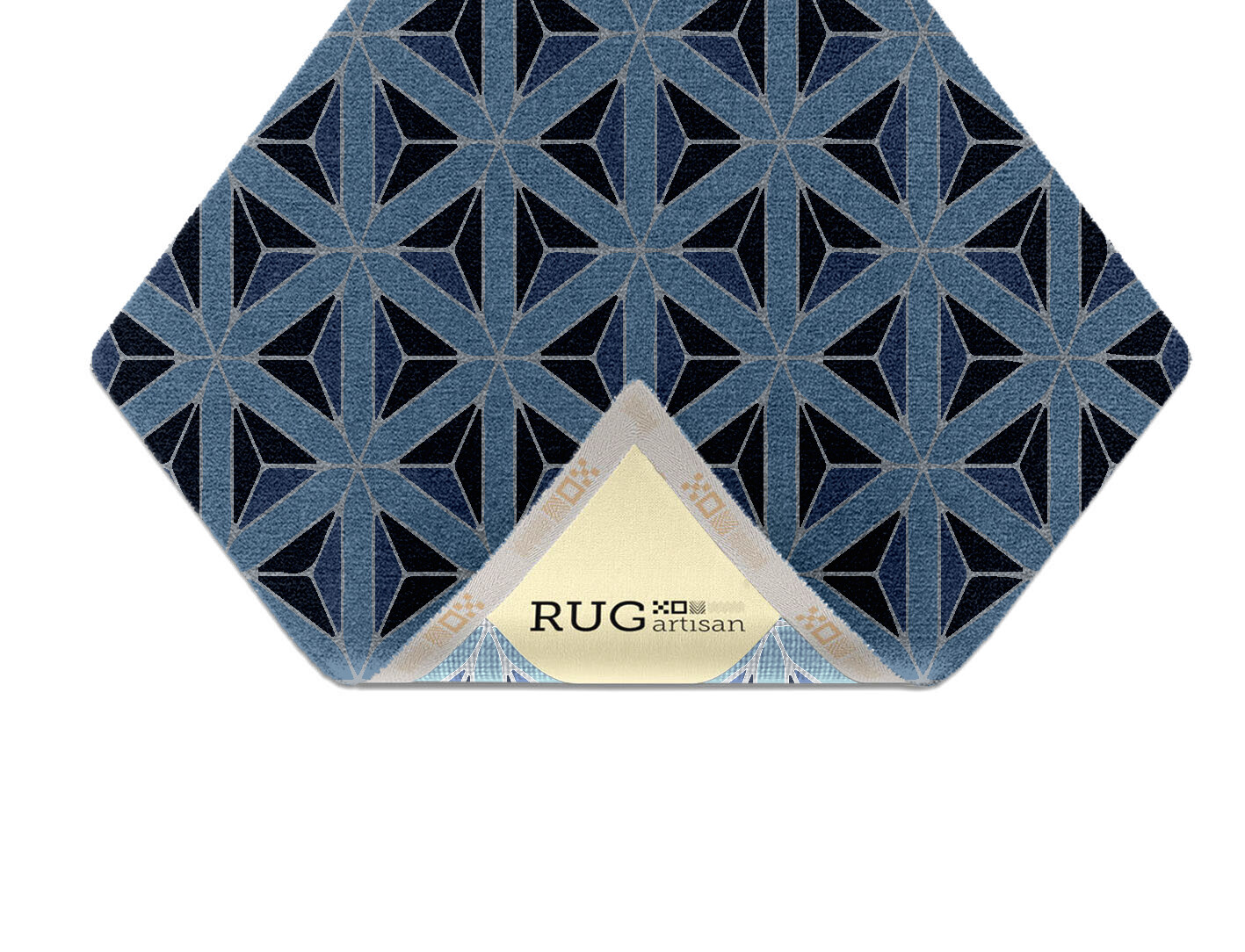 Pyramids Geometric Diamond Hand Knotted Tibetan Wool Custom Rug by Rug Artisan