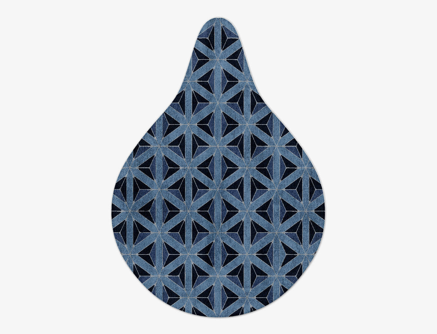 Pyramids Modern Geometrics Drop Hand Tufted Bamboo Silk Custom Rug by Rug Artisan