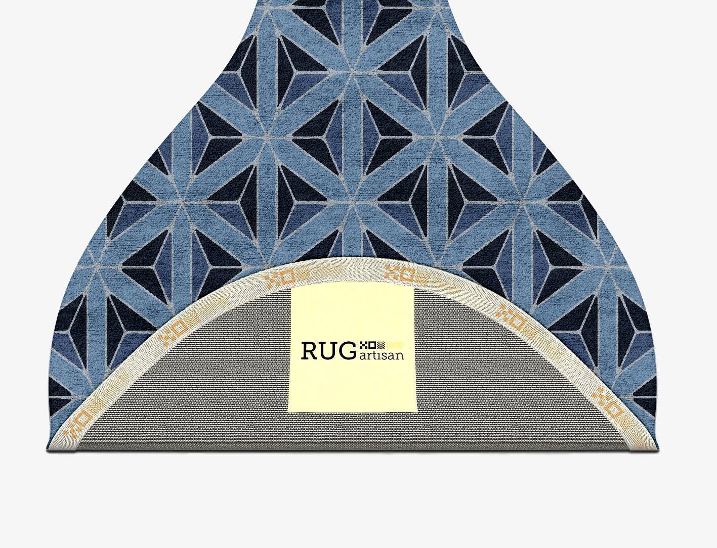 Pyramids Modern Geometrics Drop Hand Tufted Bamboo Silk Custom Rug by Rug Artisan