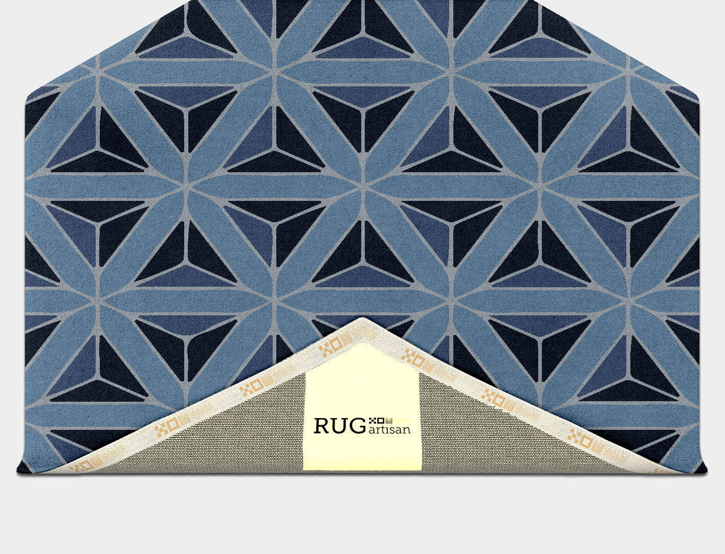 Pyramids Modern Geometrics Hexagon Hand Tufted Pure Wool Custom Rug by Rug Artisan