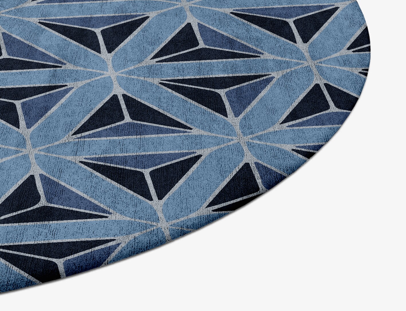 Pyramids Geometric Oval Hand Tufted Bamboo Silk Custom Rug by Rug Artisan
