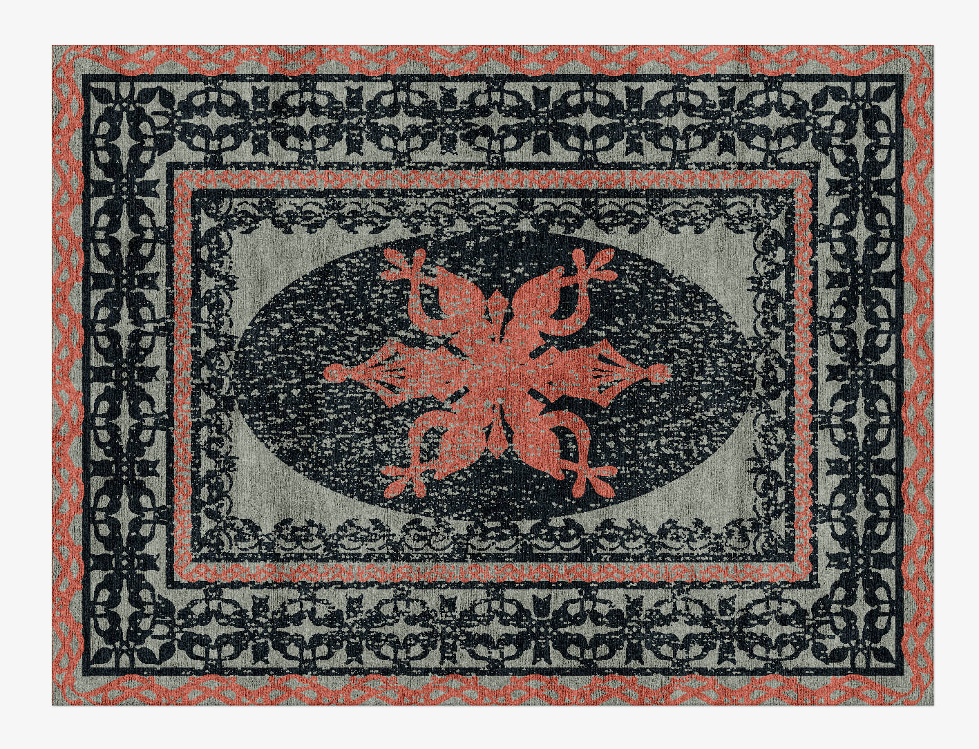 Qita Vintage Rectangle Hand Knotted Bamboo Silk Custom Rug by Rug Artisan