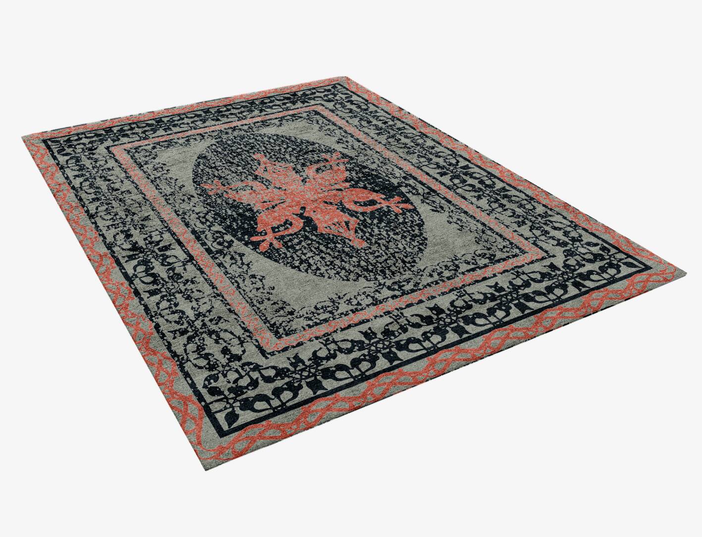 Qita Vintage Rectangle Hand Knotted Bamboo Silk Custom Rug by Rug Artisan