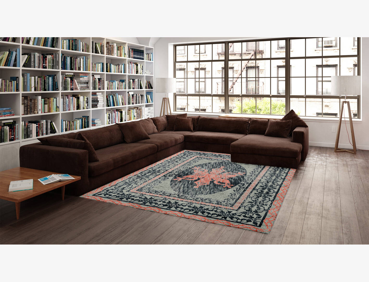 Qita Vintage Rectangle Hand Knotted Bamboo Silk Custom Rug by Rug Artisan