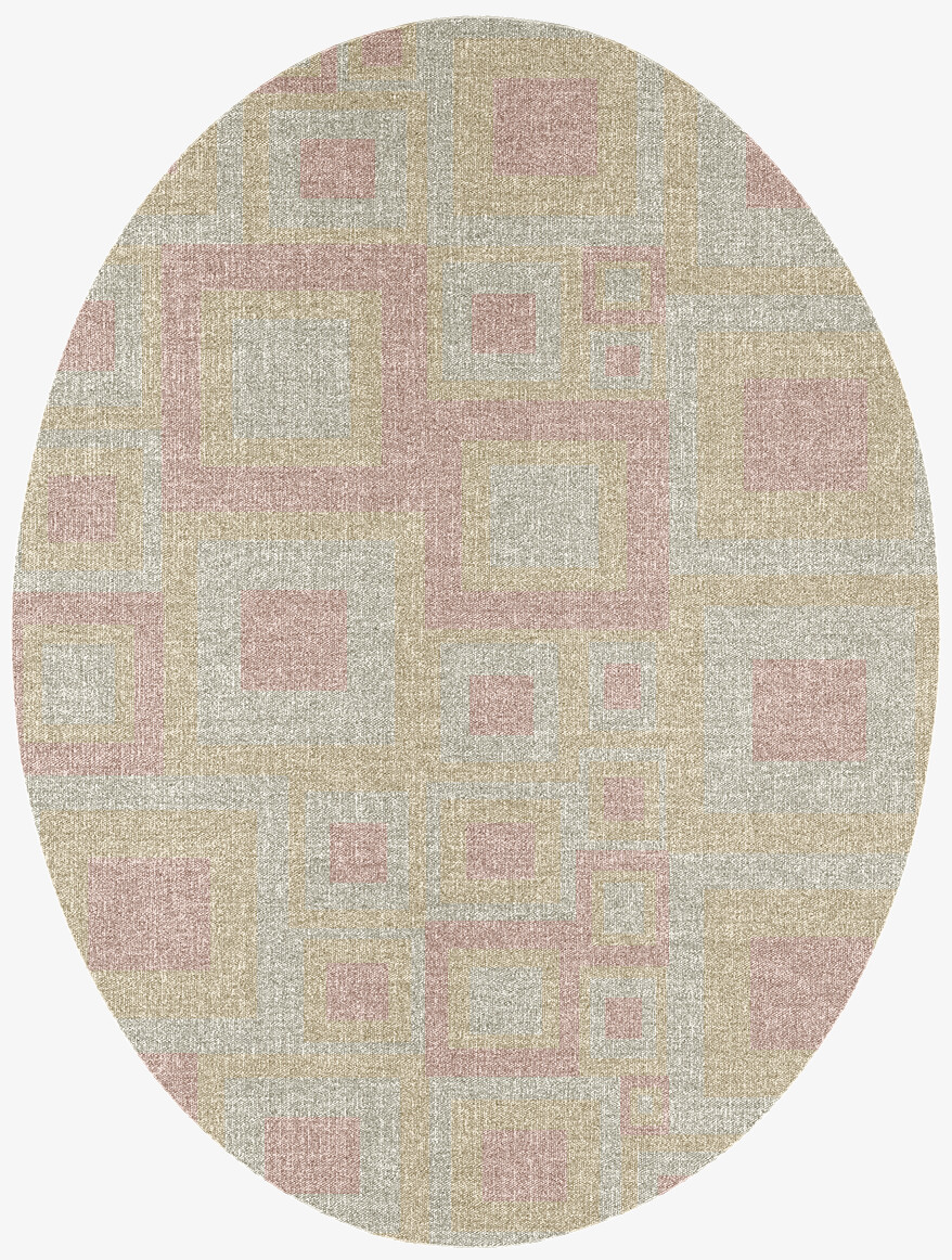 Quad Geometric Oval Flatweave New Zealand Wool Custom Rug by Rug Artisan