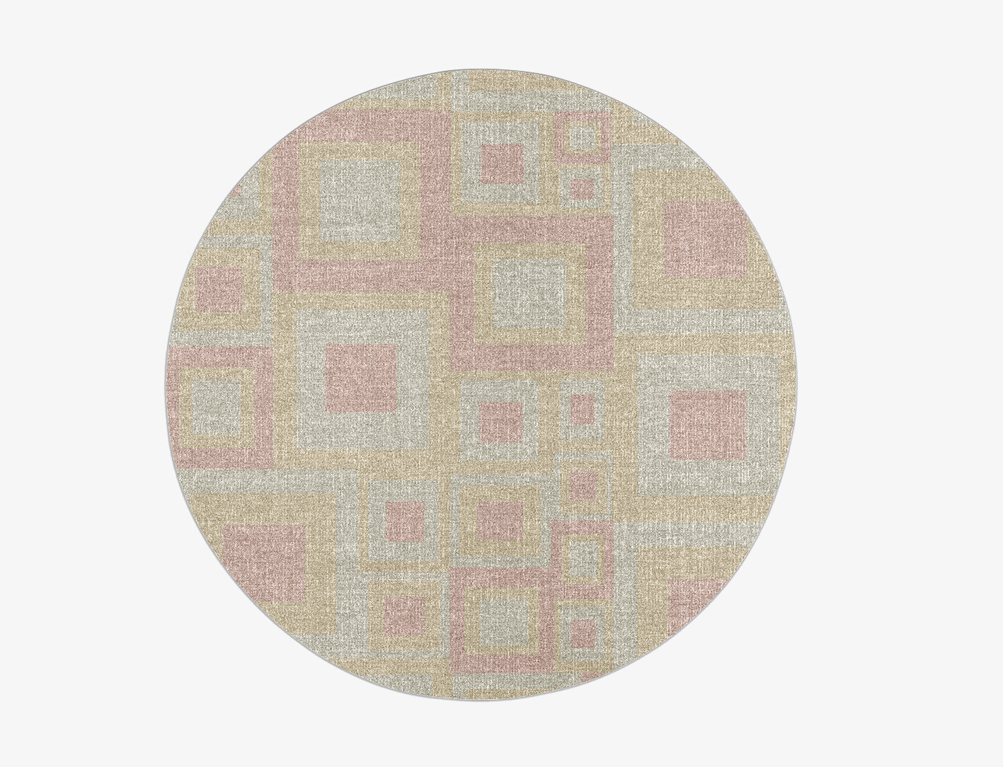 Quad Geometric Round Flatweave New Zealand Wool Custom Rug by Rug Artisan