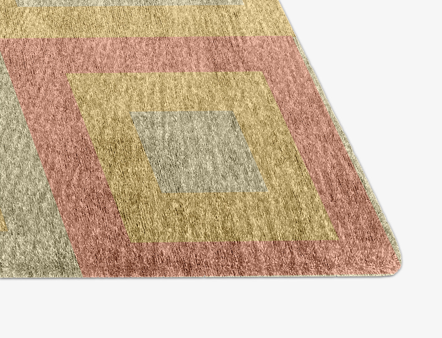Quad Geometric Arch Hand Knotted Bamboo Silk Custom Rug by Rug Artisan