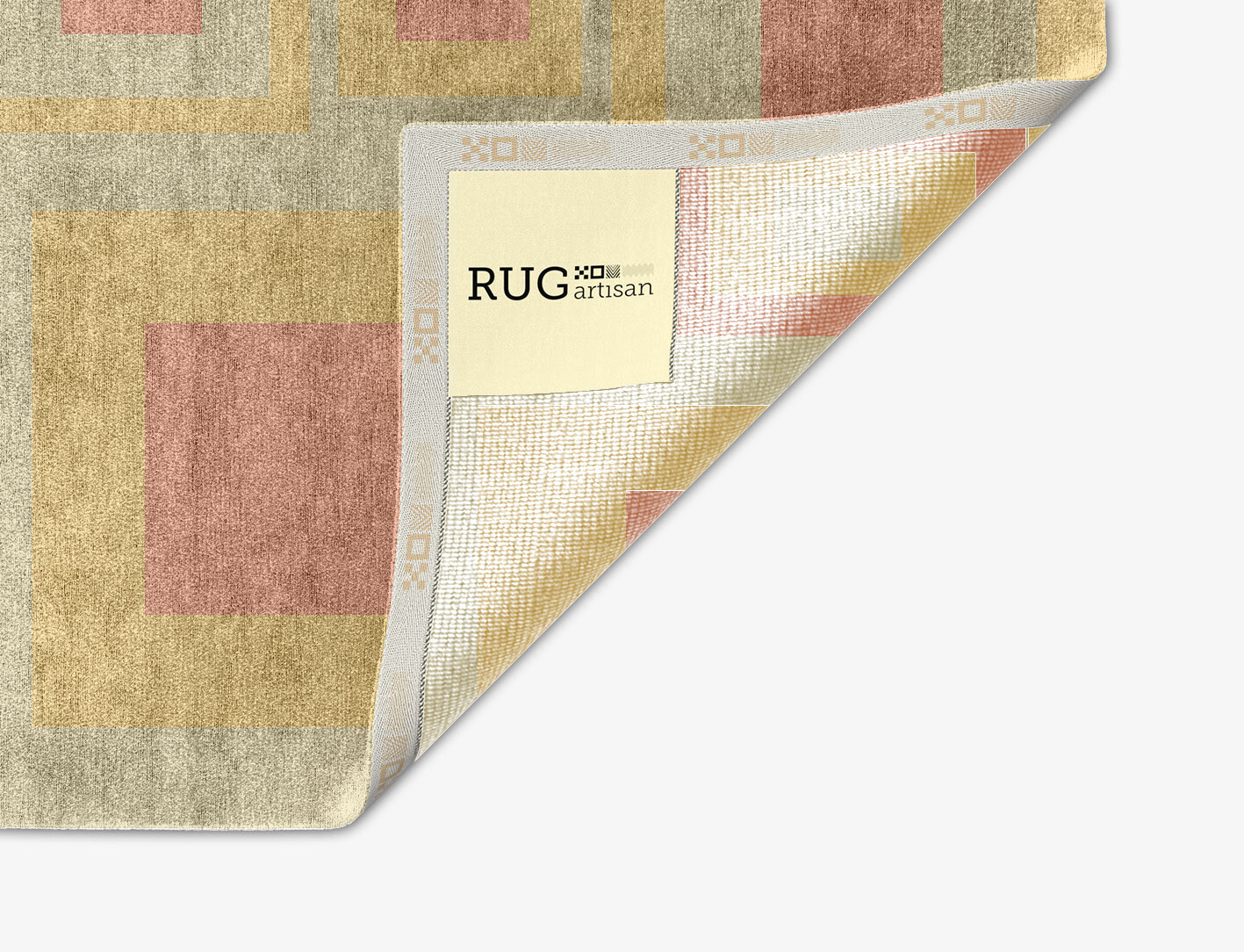 Quad Geometric Arch Hand Knotted Bamboo Silk Custom Rug by Rug Artisan