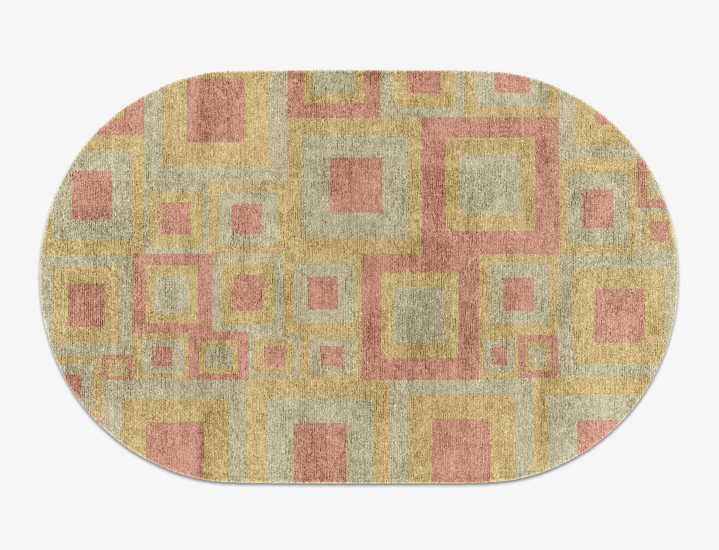 Quad Geometric Capsule Hand Knotted Bamboo Silk Custom Rug by Rug Artisan