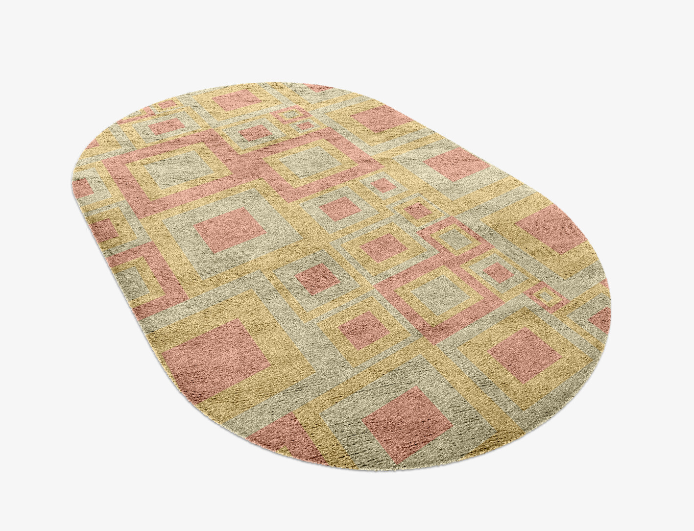 Quad Geometric Capsule Hand Knotted Bamboo Silk Custom Rug by Rug Artisan