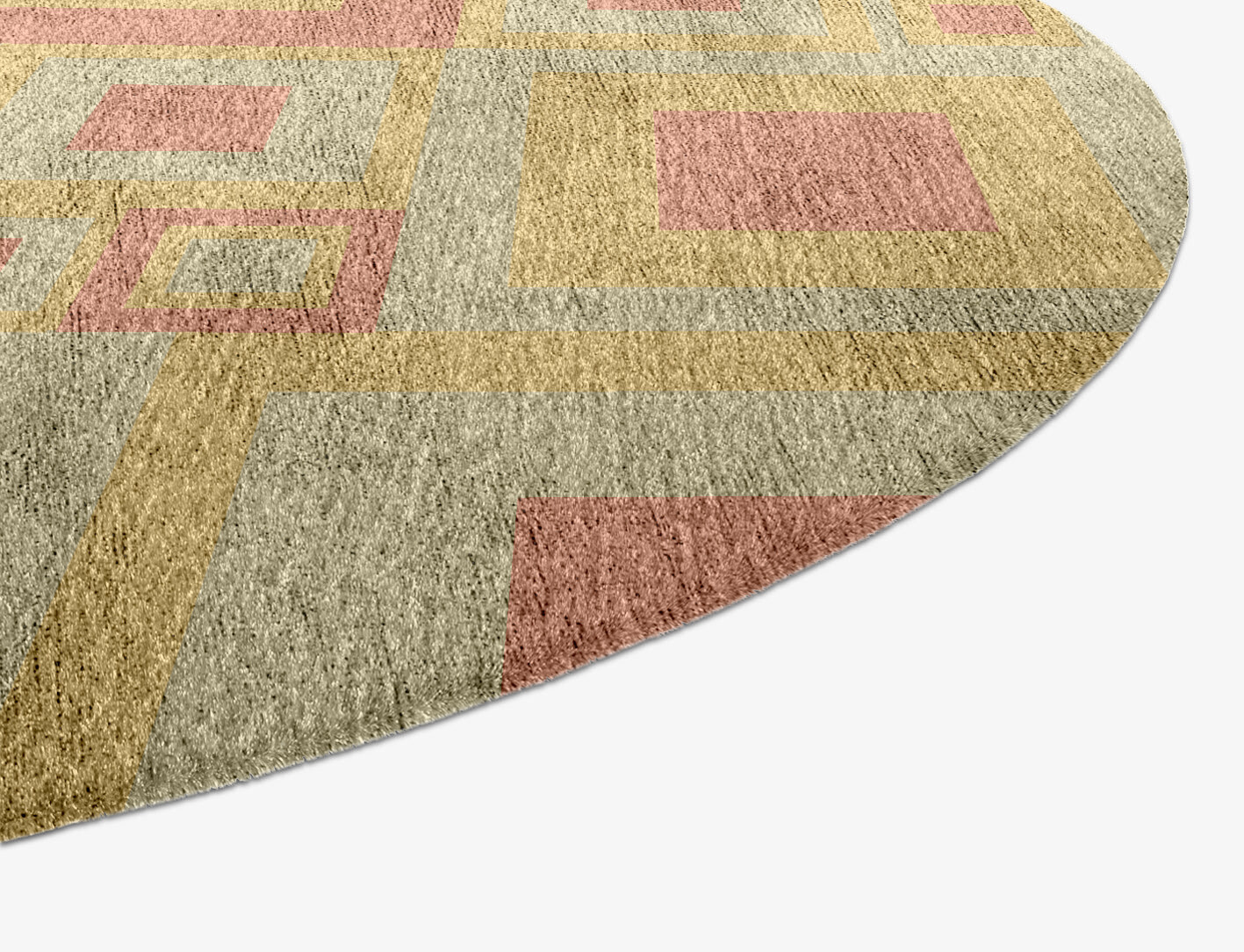 Quad Geometric Capsule Hand Knotted Bamboo Silk Custom Rug by Rug Artisan