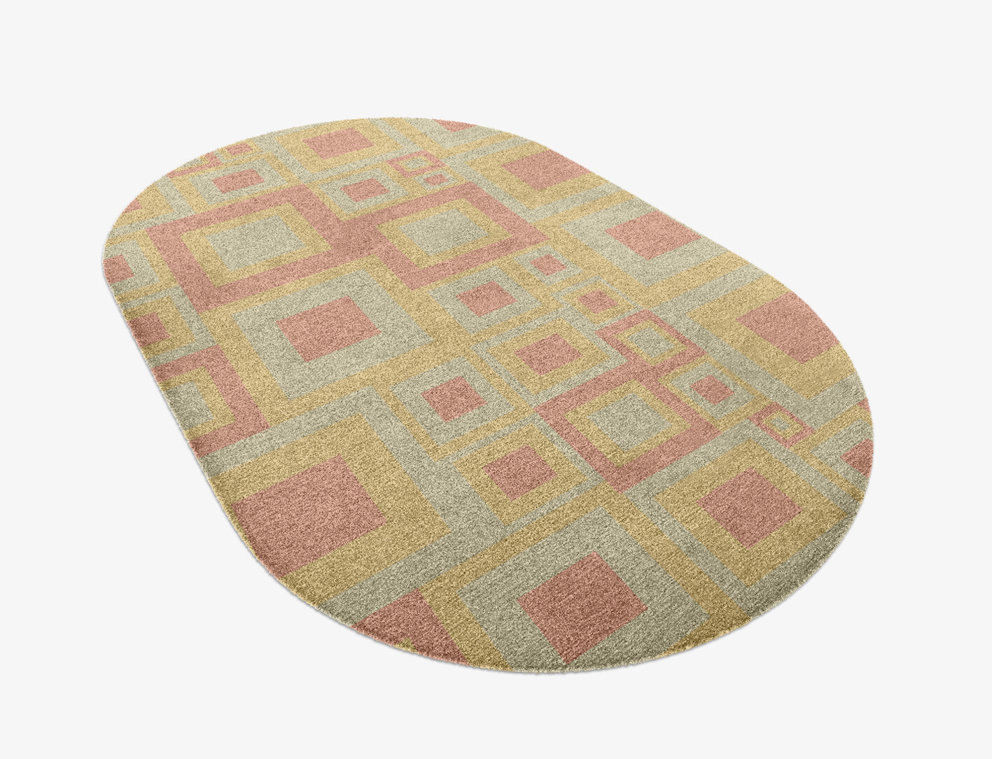 Quad Geometric Capsule Hand Knotted Tibetan Wool Custom Rug by Rug Artisan