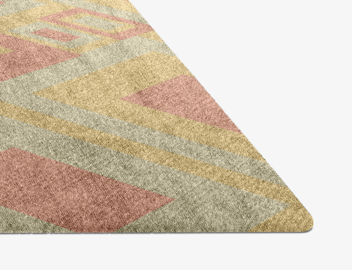 Quad Geometric Diamond Hand Knotted Bamboo Silk Custom Rug by Rug Artisan