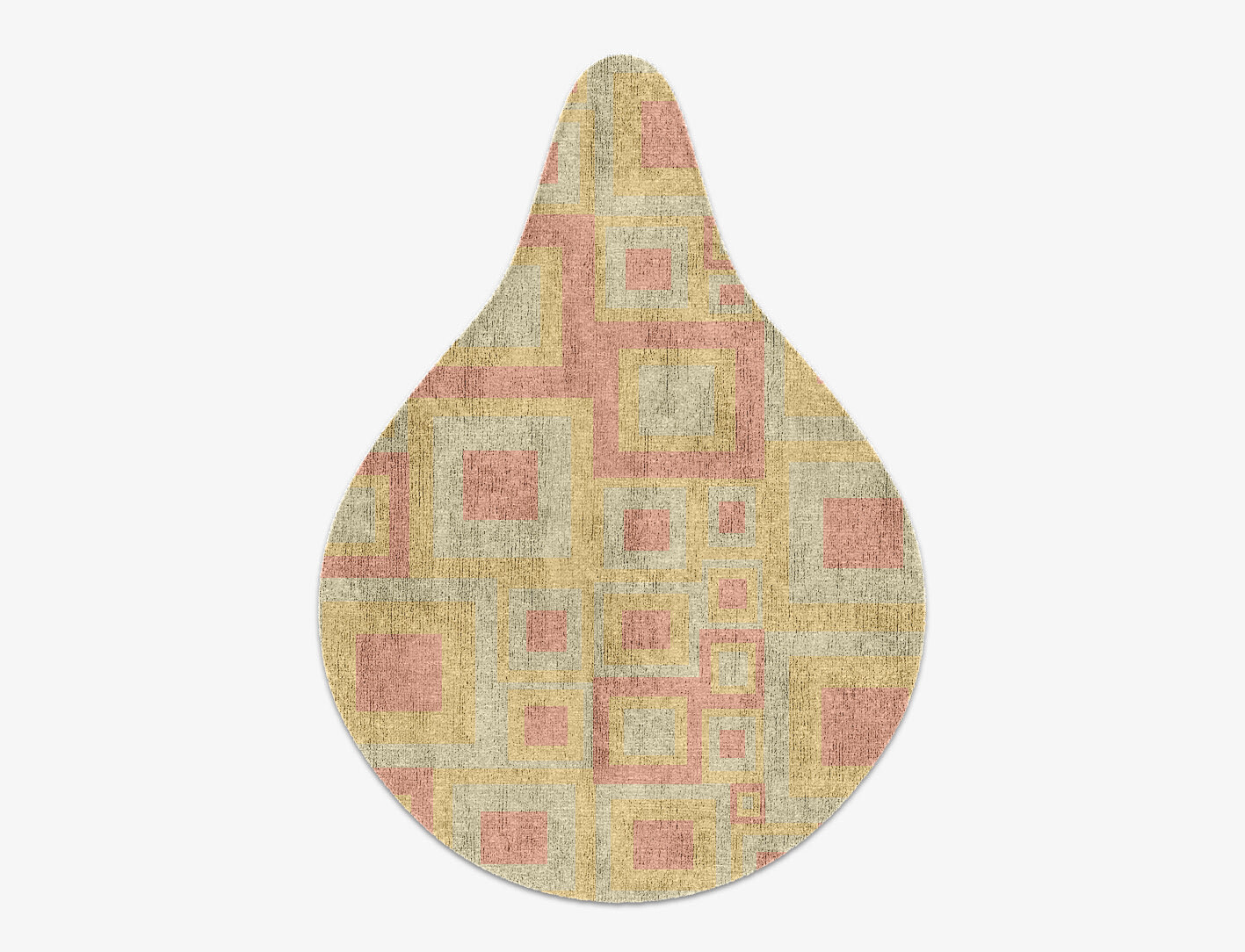Quad Geometric Drop Hand Knotted Bamboo Silk Custom Rug by Rug Artisan