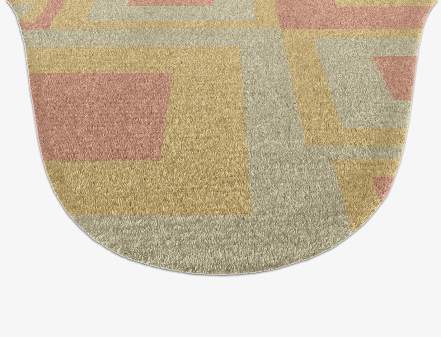 Quad Geometric Drop Hand Knotted Tibetan Wool Custom Rug by Rug Artisan