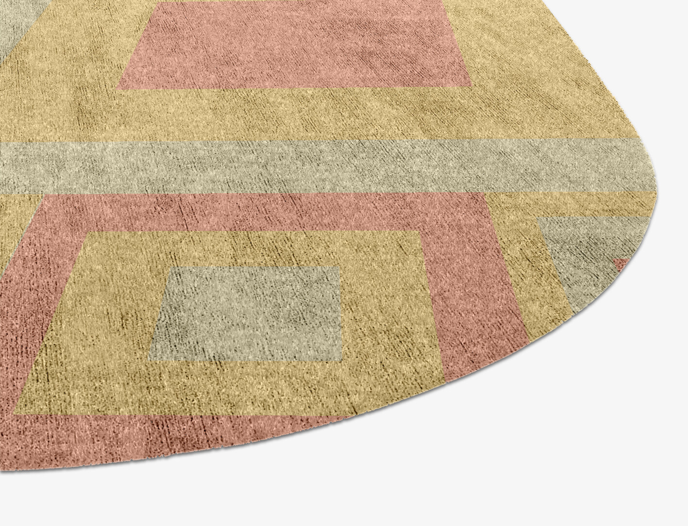 Quad Geometric Eight Hand Knotted Bamboo Silk Custom Rug by Rug Artisan